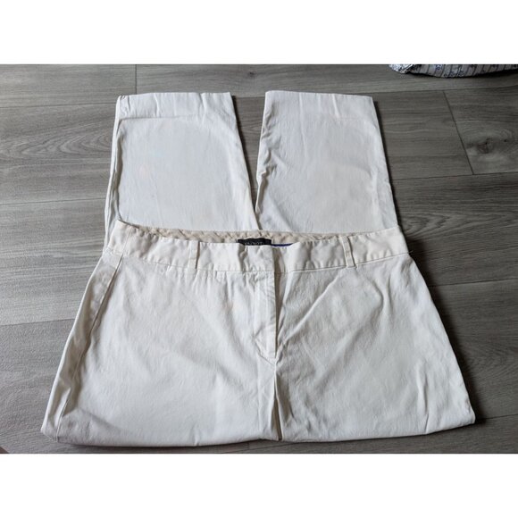 Talbots Womens Curvy Fit White Pants Size 16 - Picture 1 of 6